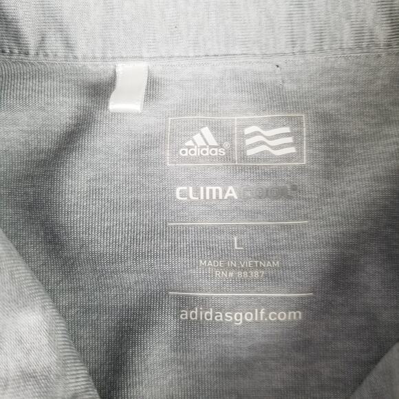 Adidas Golf Gray White Ladies Climate Cool Active Wear Top Dri Fit Size Medium - Picture 5 of 6